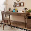 Bureau rectangulaire en bois massif avec tiroirs Walnut-1293227998