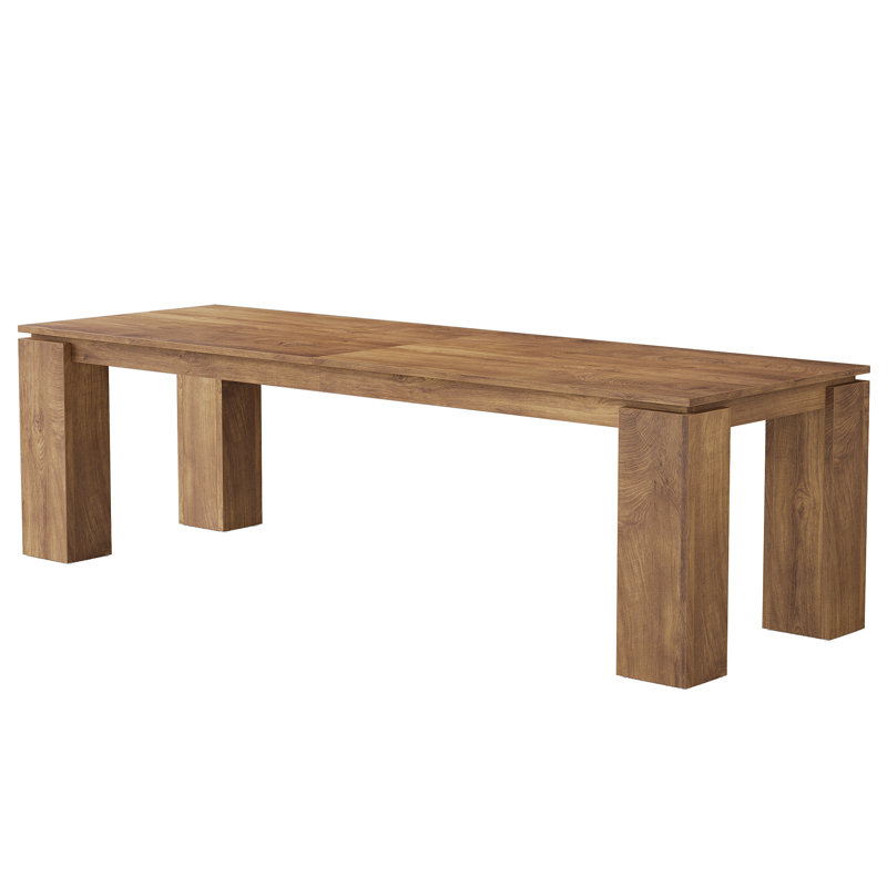 86.61 Inches Long Computer Desk, Double Wood Office Desk, Brown
