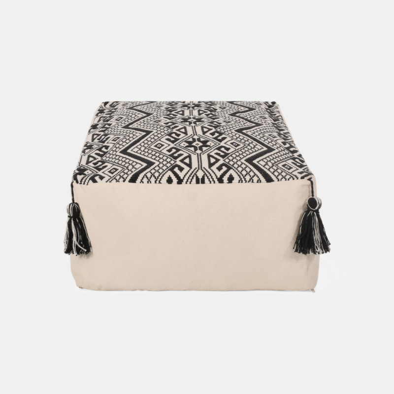 Repose-pieds rectangulaire Kiki, noir naturel