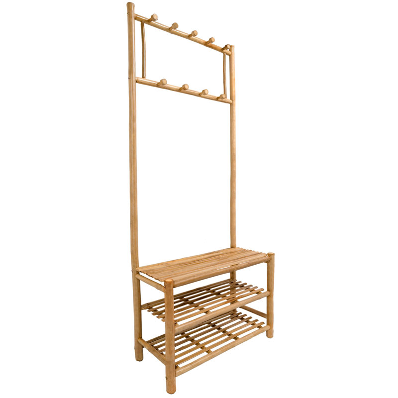 Kalea Solid Bamboo Wood Hall Tree