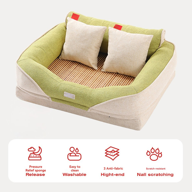 Cotton Pet Bed, 40.8" W x 31" D x 14.4" H