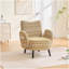 Fauteuil de style moderne avec tissu sablé, poche de rangement latérale, pieds en bois massif, fauteuil de lecture confortable pour le salon, la chambre à coucher et le bureau-274831122