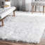 Tapis blanc à poils longs Haja Fluffy-80008131