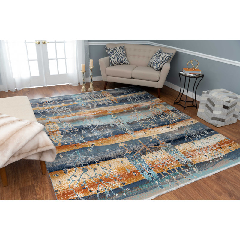 Lucha Floral Indoor Rug, Rectangle 3'11" x 5'9"