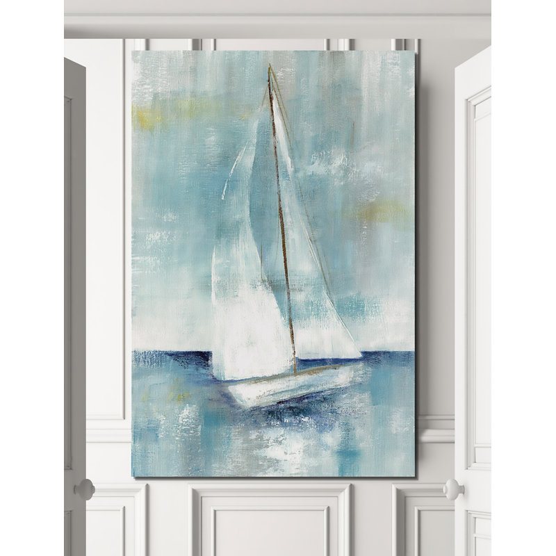 « out voilier ii », impression, H 48 po x l 32 po x P 1,5 po, Toile tendue
