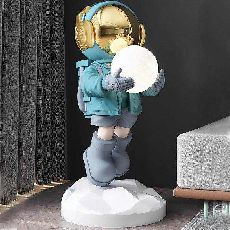 Lampes de plancher bleues sans résine, Bleu
