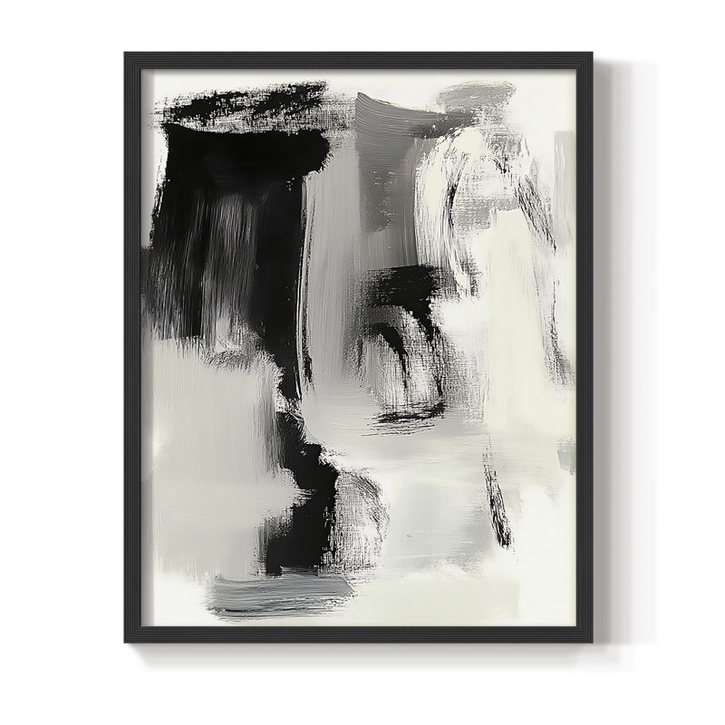 "ABSTRACT Series DCC XXVII" par J Paul, Noir, noir, noir, noir, H 15 po x l 12 po