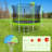10FT Trampoline for Kids with Safety Enclosure Net, Basketball Hoop and Ladder