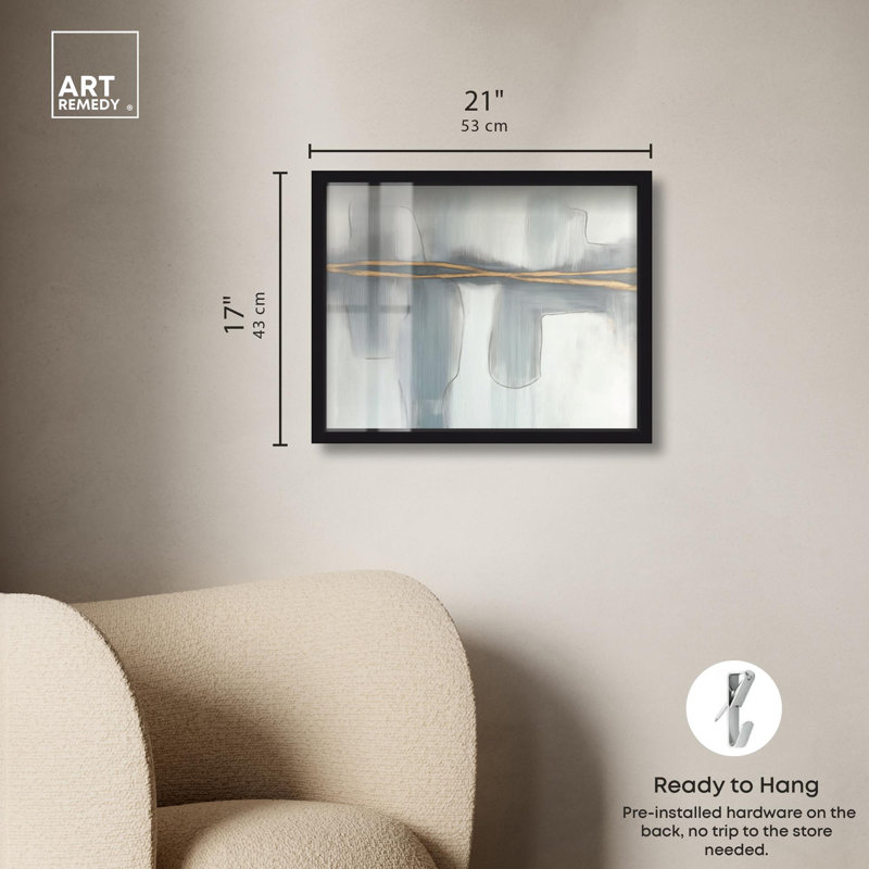 «Golden Bond Shadowbox Print» par Art Remedy, Noir, H 17 po x l 21 po