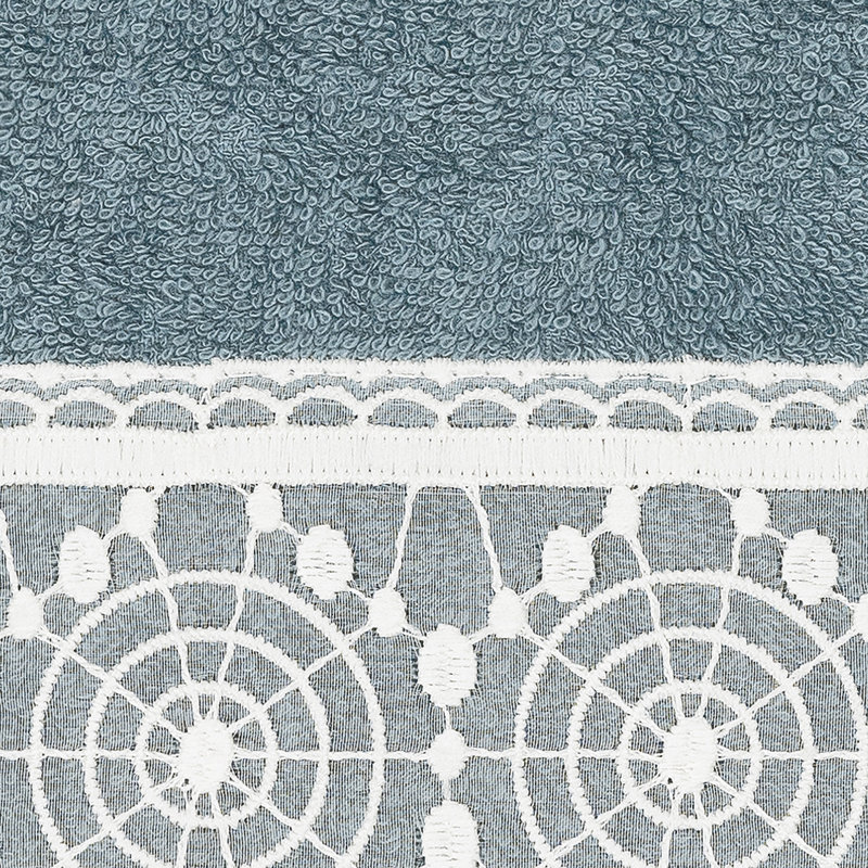 Ensemble de serviettes 3 pièces , Sarcelle /Gris / Blanc
