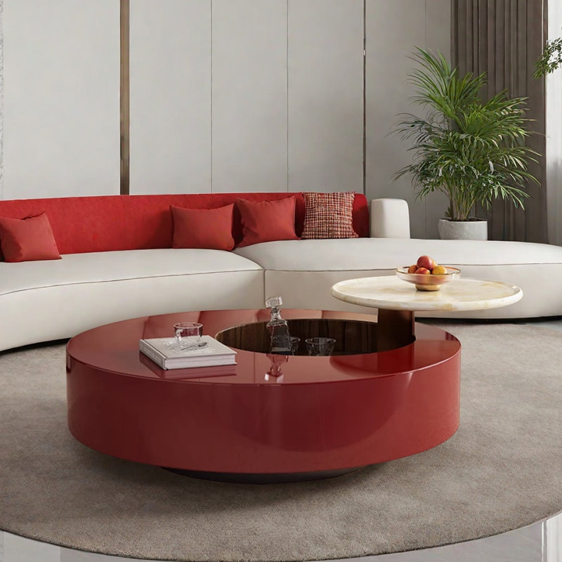 Table basse luxueuse et haut de gamme, H 13,77 po x L 35,43 po x l 35,43 po