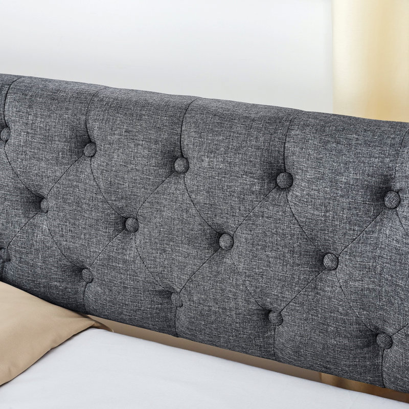 Daybed With Trundle And USB Charging Design, Dark Gray