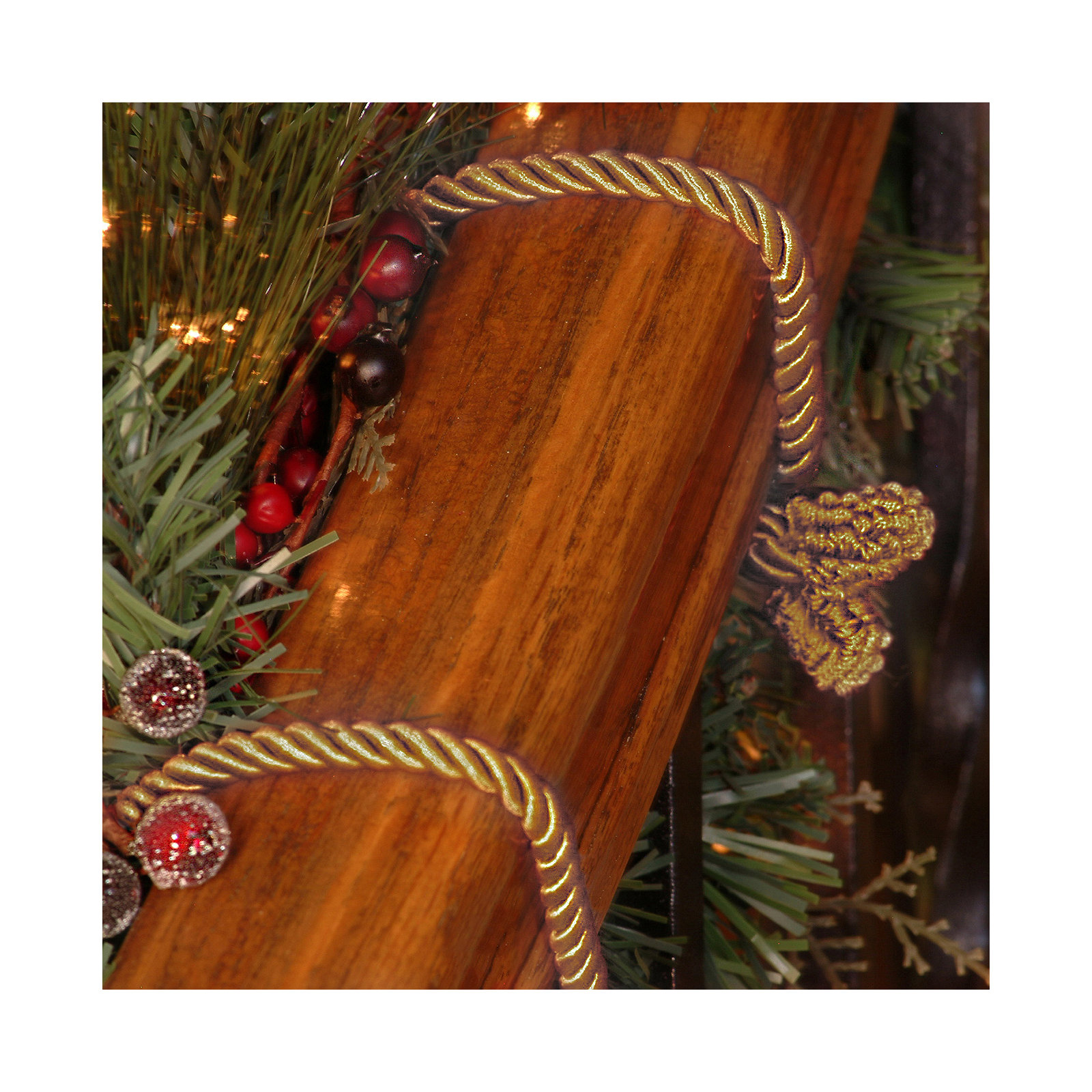 Garland Tie, 1.33 ft, Taupe/White