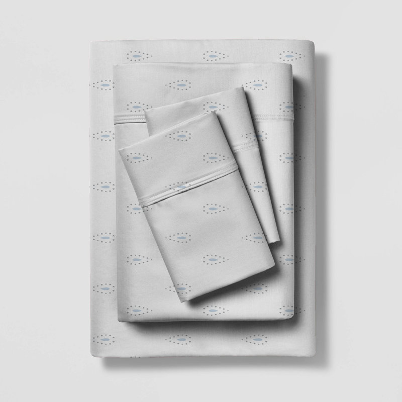 Ensemble de draps légers en mélange de coton brossé infroissable, Ensemble de draps pour très grand lit + un drap-h