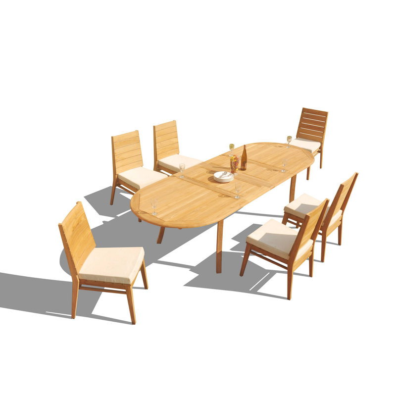 Outdoor 9 - Piece Teak Dining Set