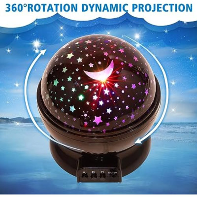 Night Light for Kids, Kids Night Light Nebula 360 Degree Rotation - 4 LED Bulbs 12 Light Color Star Projector Changing with USB Cable, Romantic Gifts for Men Women Children