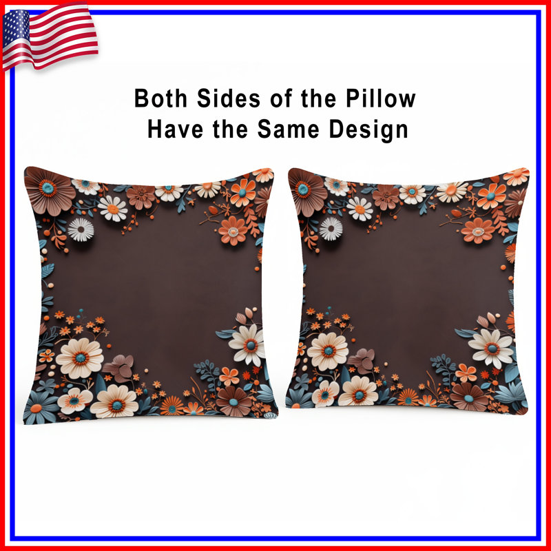 Coussin Floral, 20 x 20 inches