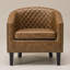 Fauteuil demi-tonneau capitonné en similicuir de 29 po Oscar-1556755681