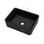 Lavabo de salle de bain rectangulaire en céramique noire 16 po x 12 po