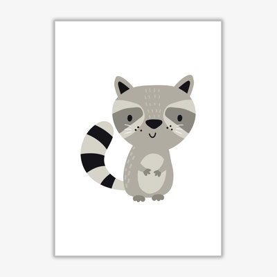 Children's Animals, Raccoon - Print