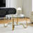 Retro Minimalist Style Metal Frame Double-layer Tempered Glass Coffee Table, , Adding A Touch Of Elegance To Your Living Room-1997247347