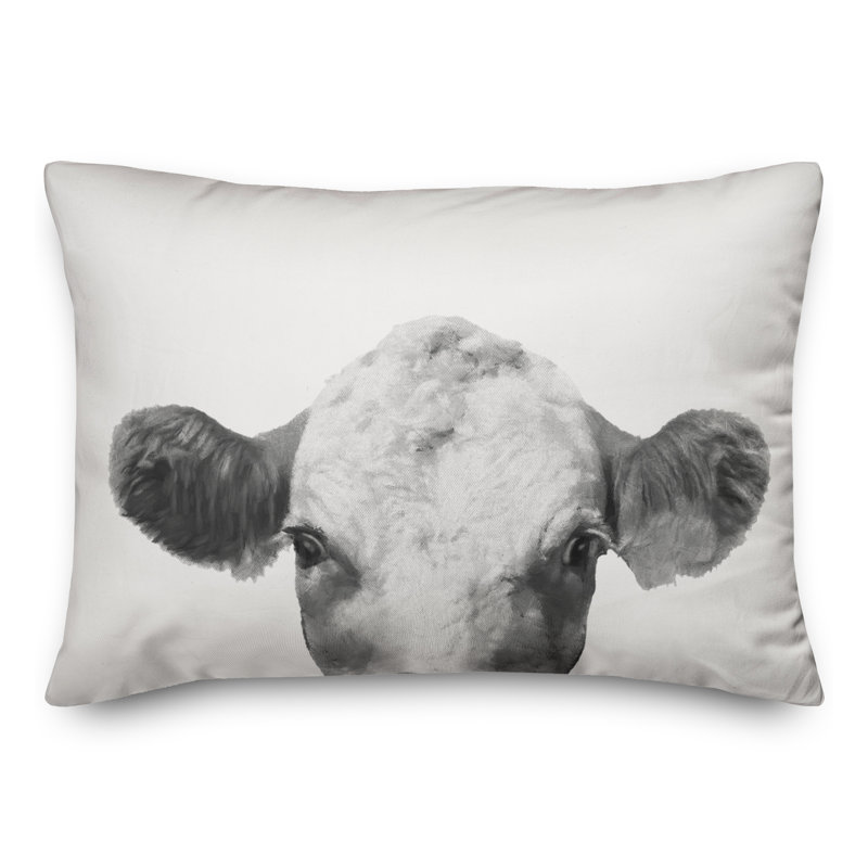 Housse et insert pour oreiller rectangulaire Peeping Cow Face