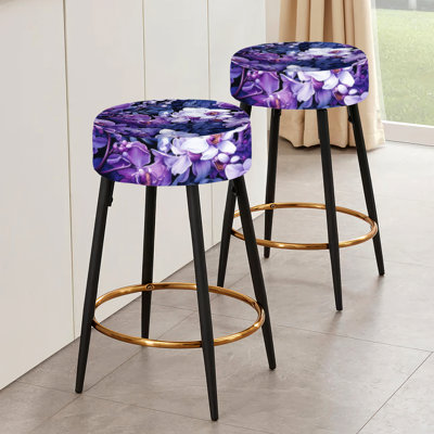 Orchid Twilight - motif tropical - ensemble de 2 tabourets de bar tropicaux