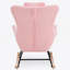 Chaise berçante, fauteuil berçant et oscillant rembourré Teddy