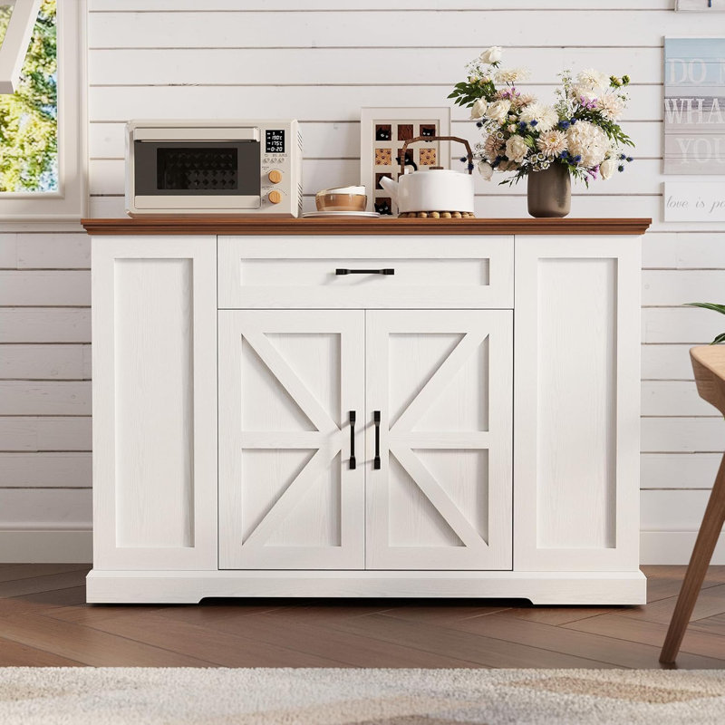 Rolling Kitchen Island With Storage & Drop Leaf - Mobile Cart On Wheels With Trash Can Compartment, Multi-Function Table For Kitchen & Dining Room