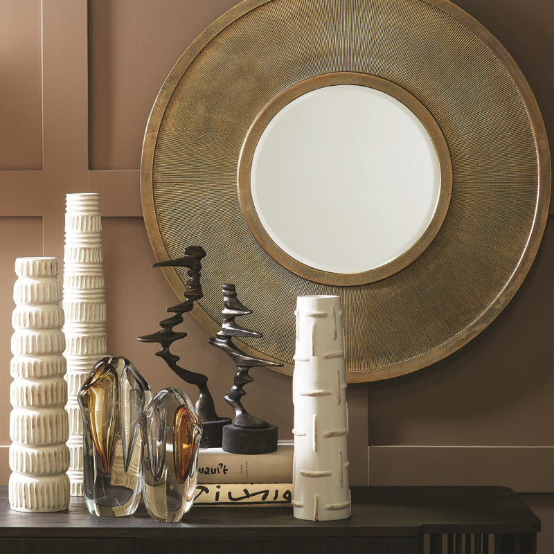 Vase Duet - Ambre / Gris-Sm, H 9,75 po x l 5,5 po x P 2,5 po