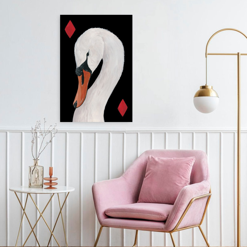 Cygne de diamants, art animalier contemporain, H 24 po x l 16 po