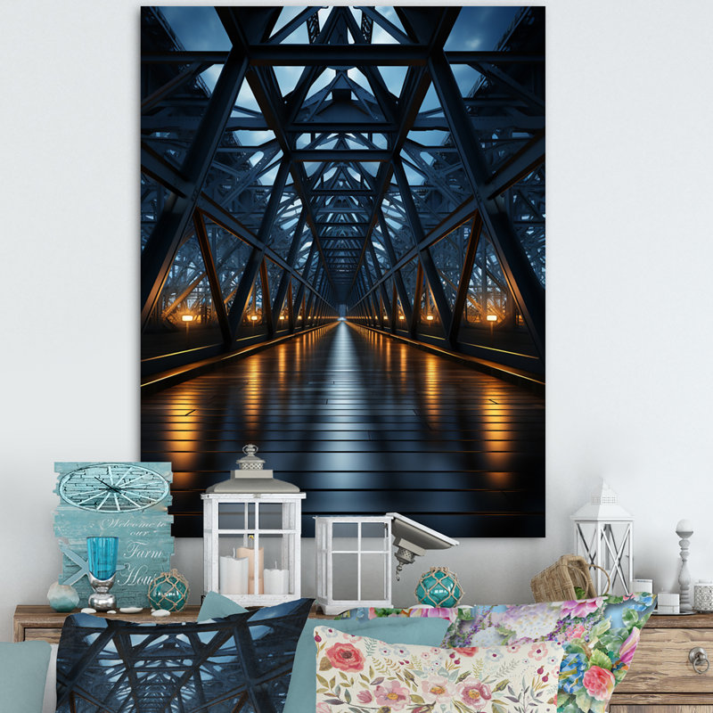Pont suspendu Letrisha, H 44 po x l 34 po x P 1,5 po, Toile tendue