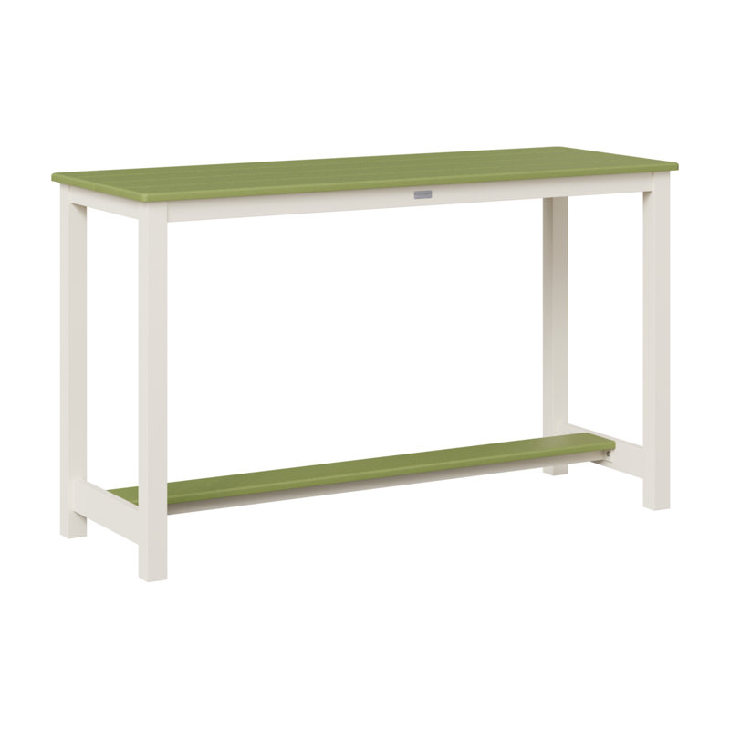 Berlin Gardens Balcony Aluminum Counter Height Table, Kiwi Green, 35.5" H x 60" W x 22" D