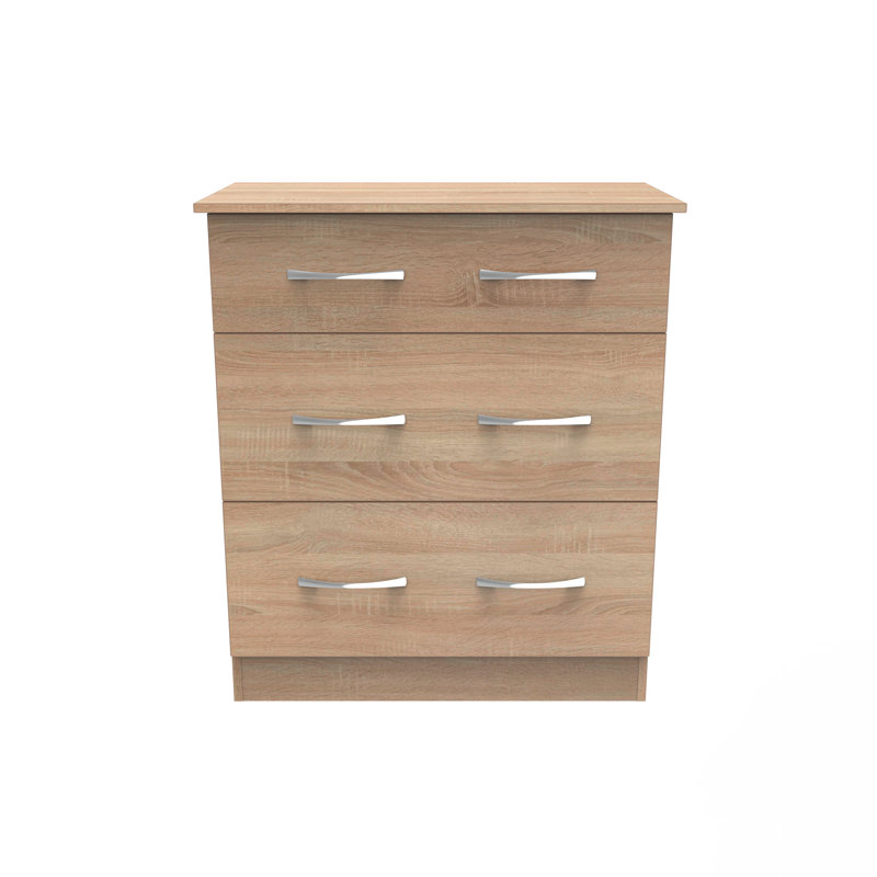 Crete 76.5cm W 3 - Drawer Chest of Drawers, Bardolino