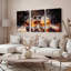 Ensemble de 3 tableaux sur toile « Whisky et éclaboussures de glace »-1420901465