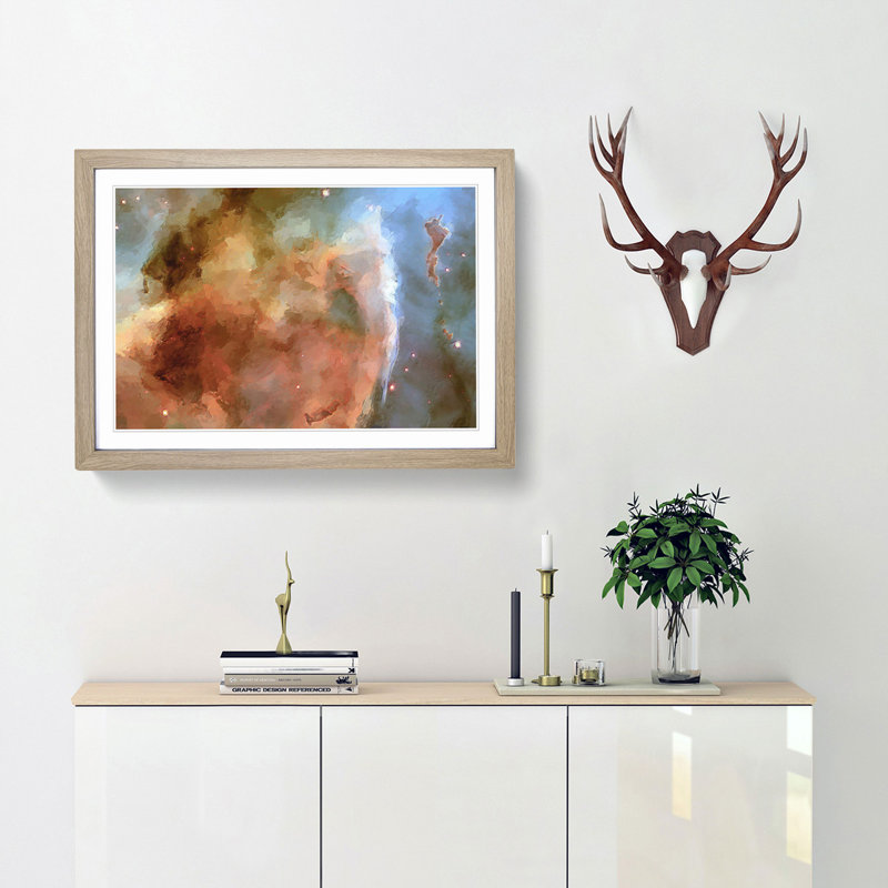 Universe Vol.40 in Abstract - Picture Frame Graphic Art Print, Oak Framed, 62cm H x 87cm W x 2cm D