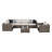 Clem Wicker Fully Assembled 5 - Person Seating Group with Sunbrella Cushions-1231136082-1333321022