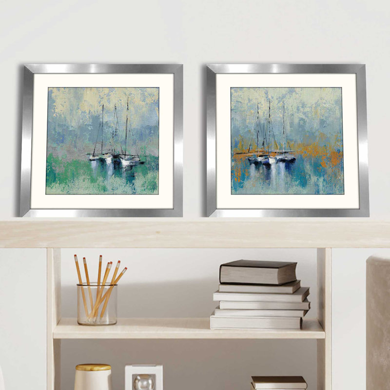 Silvia Vassileva «Bateaux dans le port II», impression sous verre