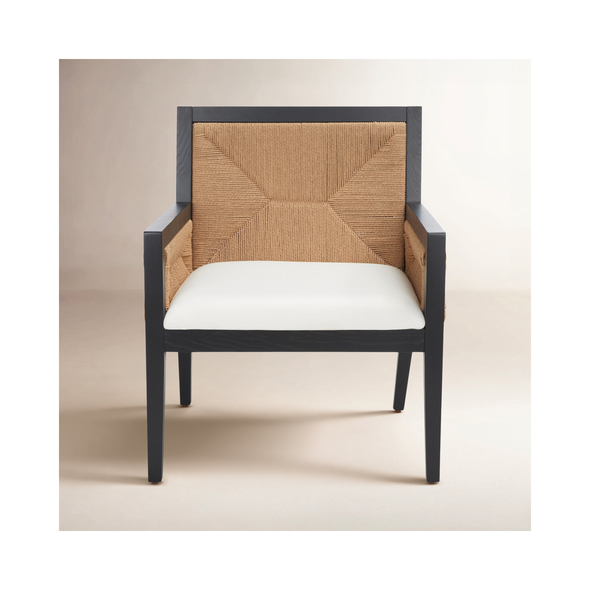 Hudgins Woven Accent Chair, Black