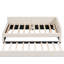 Lit plateforme tapissier beige avec lit gigogne simple - bois, sans sommier pour une chambre à coucher moderne-1807762587