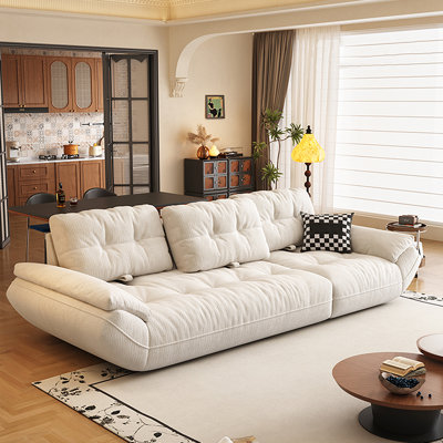 White Chenille Modular Sofa cushion Fourseat
