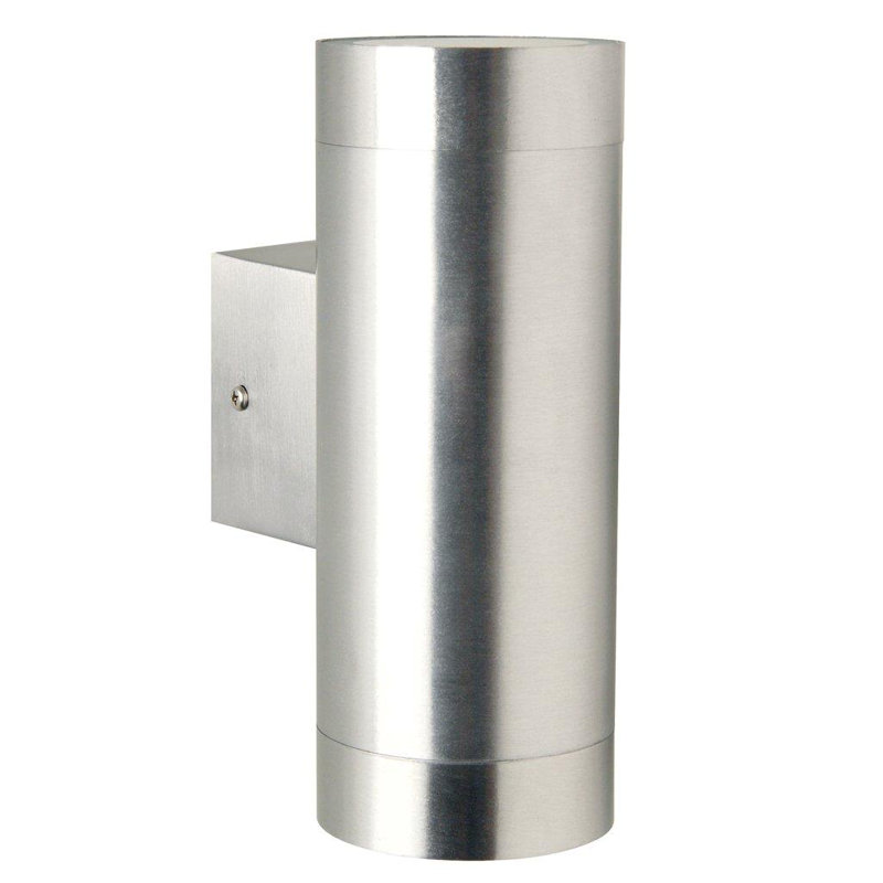 2 - Bulb 19cm H Outdoor Armed Sconce, White, Aluminium