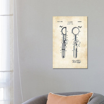 Ice Cream Scoop 1 Piece Wrapped Canvas Wall Art