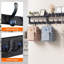 Porte-manteau mural avec tablette pour entrée, noir | Porte-manteau et porte-clés mural avec crochets, porte-clés et organisateur de courrier pour mur, salon, vestibule, chambre-136125358