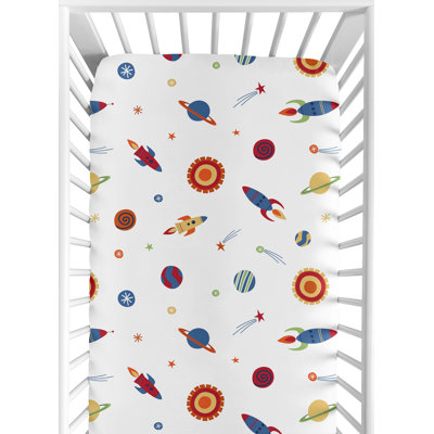 Drap-housse pour lit de bébé Space Galaxy Outer Space