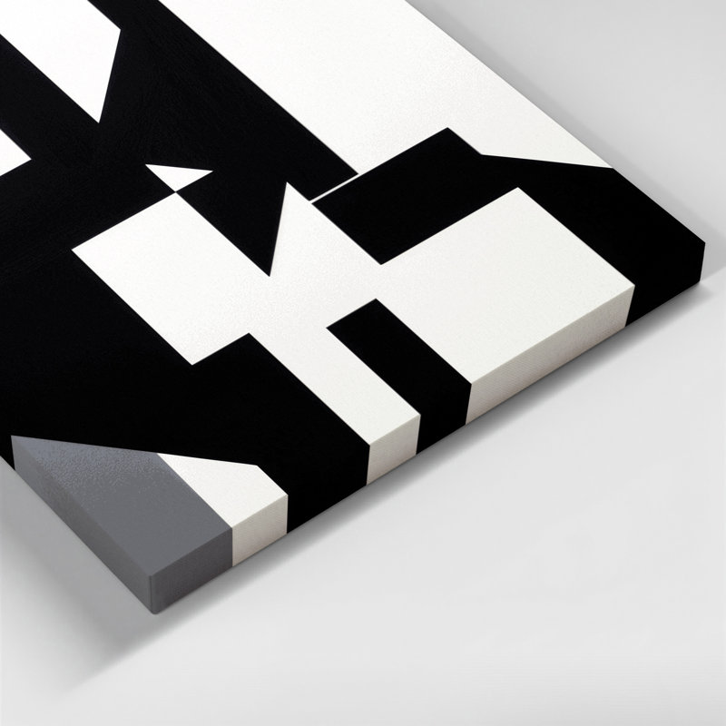 «Abstract Shapes 1», art mural sur toile noire, H 32 po x l 32 po
