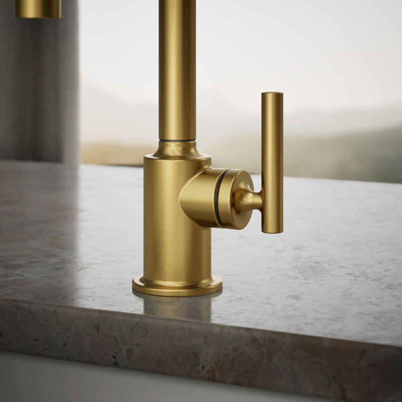 Purist Beverage Faucet, Vibrant Brushed Moderne Brass