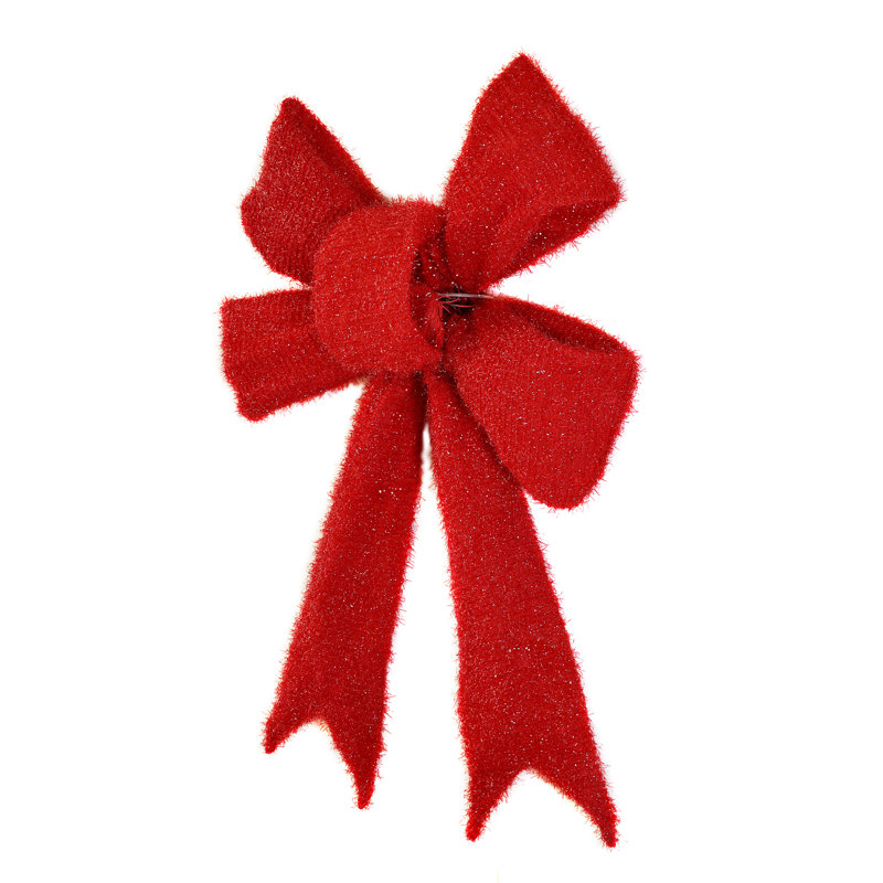 Lighted Red Bow Indoor/Outdoor Decor, 30" H x 24.8" W x 6.3" D