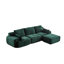 Pet - Canapé modulaire en velours côtelé avec mousse à mémoire de forme haute densité, combinaison personnalisable, sans assemblage, pour espaces de vie et de lit 3 places différentes-504334149