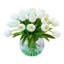 Real Touch Tulip Table Centerpiece In Bubble Glass Vase-336422243